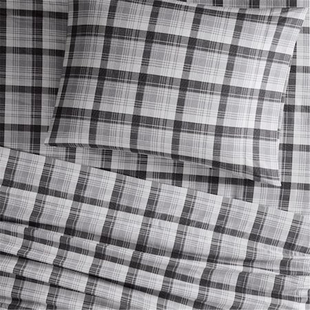 Woolrich Cozy Flannel Sheet Set, Grey Plaid - California King WR20-2048